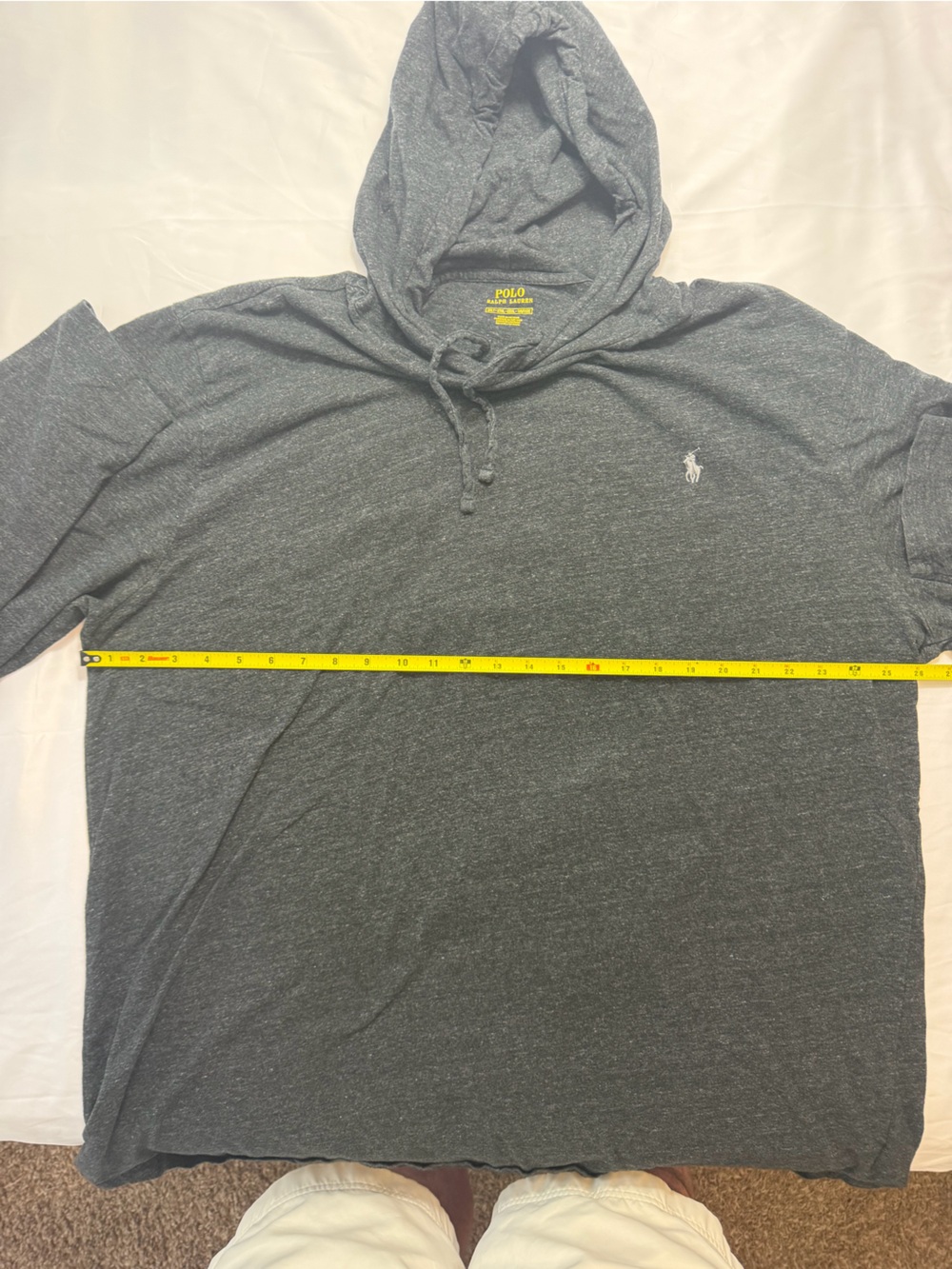 2XLTPolo by Ralph Lauren Men's Charcoal Gray Hooded Tee